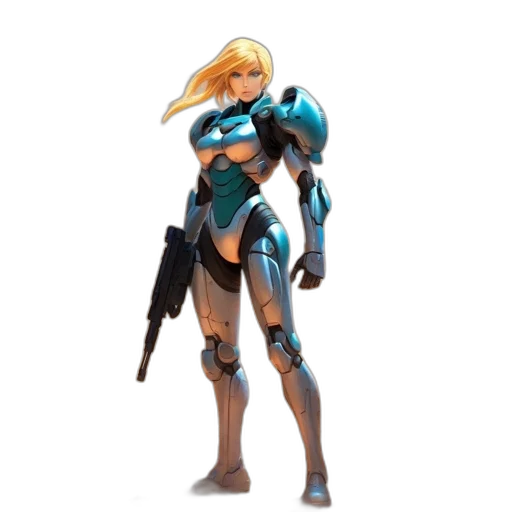 robot, weapon, concept art, 3d render transparent PNG cut-out