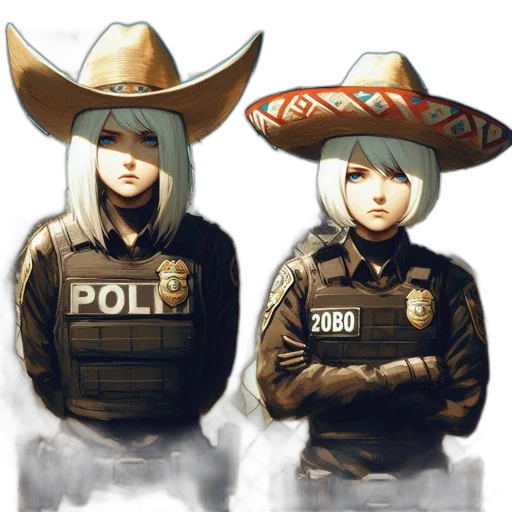 hat, jacket, mask, staff transparent PNG cut-out
