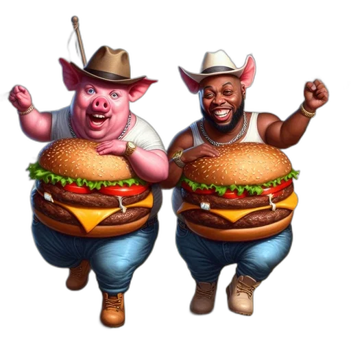 food, concept art, two, anthropomorphic transparent PNG cut-out