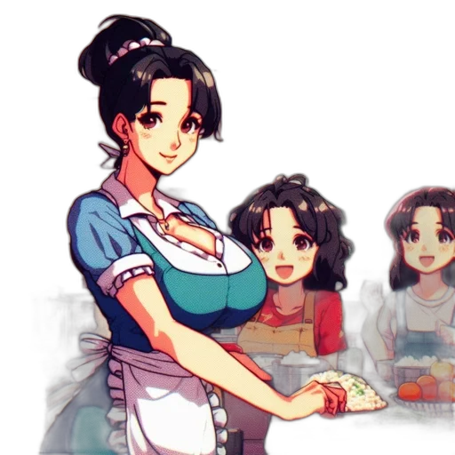 anime, pixel art, concept art, oil painting transparent PNG cut-out