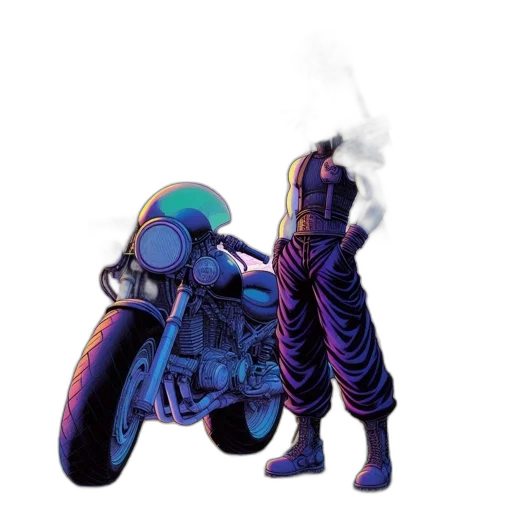 robot, weapon, jacket, mask transparent PNG cut-out