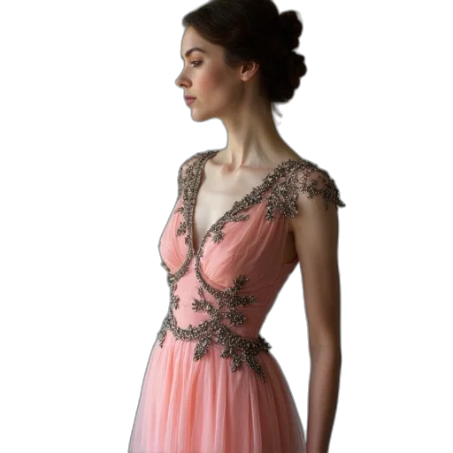 dress, jewelry, photorealistic, concept art transparent PNG cut-out