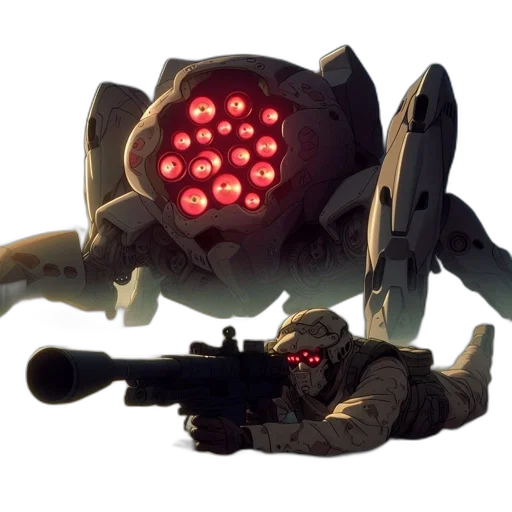 robot, weapon, creature, mask transparent PNG cut-out