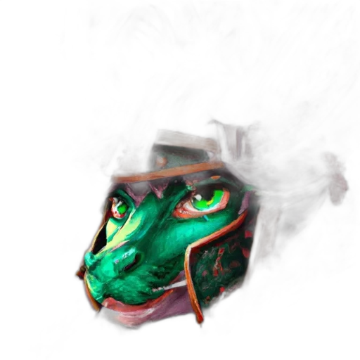 dragon, mask, face, staff transparent PNG cut-out