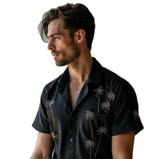 jacket, staff, hair, face transparent PNG cut-out