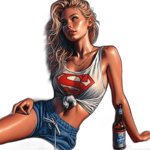 bottle, comic book art, oil painting, photorealistic transparent PNG cut-out