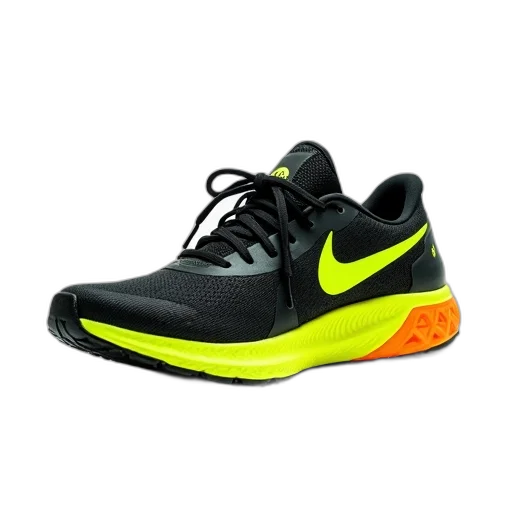 shoes, 3d render, neon, close-up transparent PNG cut-out