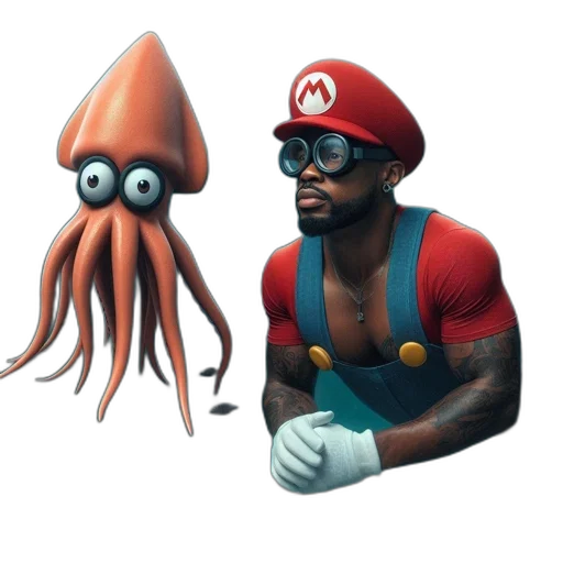 hat, creature, staff, animal transparent PNG cut-out