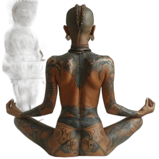 jewelry, photorealistic, shaven-headed, person transparent PNG cut-out
