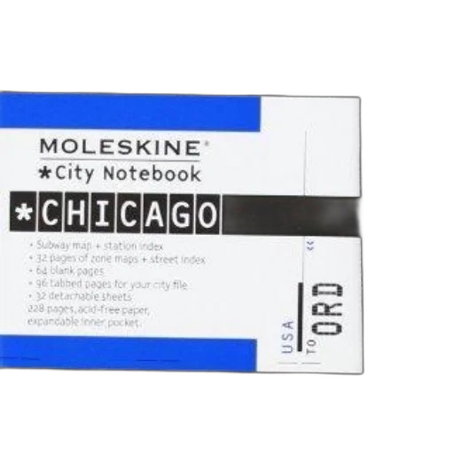 moleskine, city, notebook, chicago transparent PNG cut-out