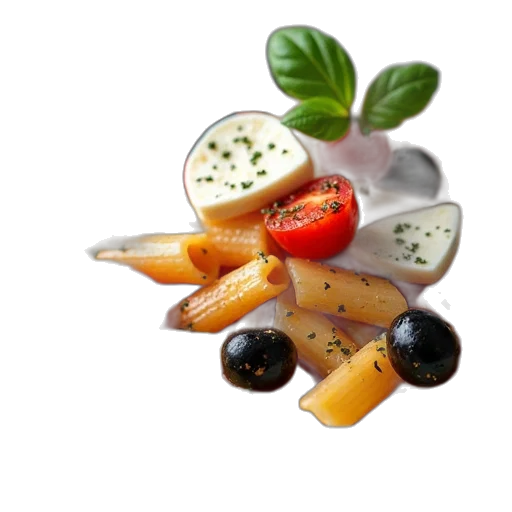 food, photorealistic, 3d render, penne transparent PNG cut-out