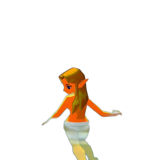 dress, staff, creature, 3d render transparent PNG cut-out