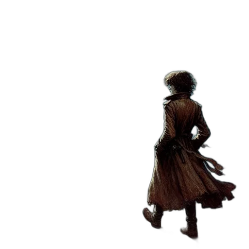 dress, staff, hair, umbrella transparent PNG cut-out