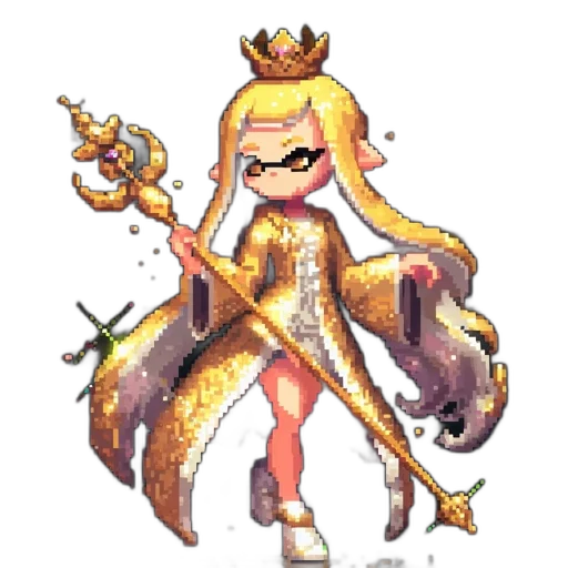 crown, staff, dress, weapon transparent PNG cut-out