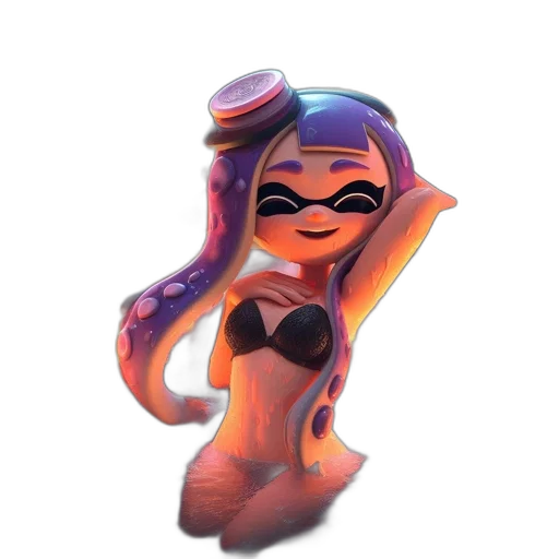 dress, weapon, mask, hair transparent PNG cut-out