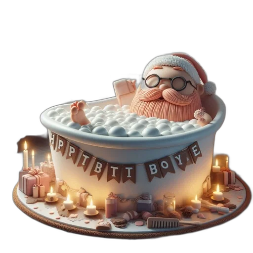 concept art, whimsical, santa, claus transparent PNG cut-out