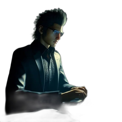 jacket, robot, staff, concept art transparent PNG cut-out