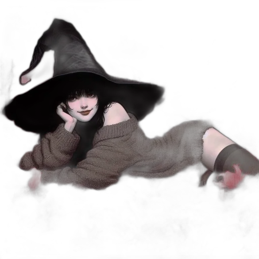 hat, creature, dress, staff transparent PNG cut-out