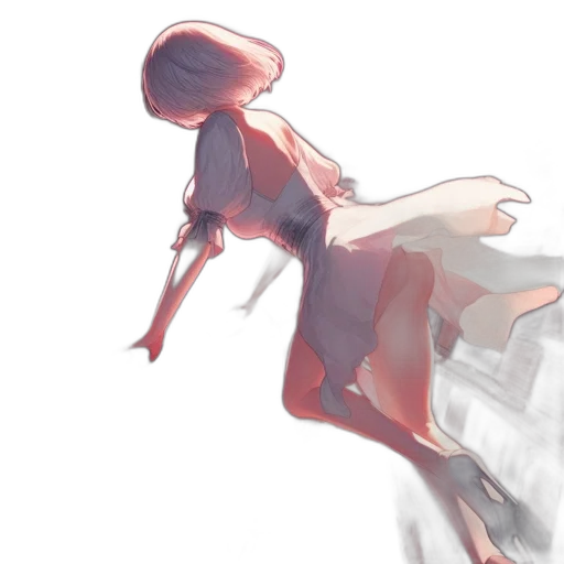 dress, robot, creature, hair transparent PNG cut-out