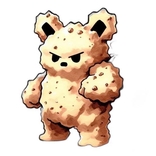 creature, animal, staff, pixel art transparent PNG cut-out