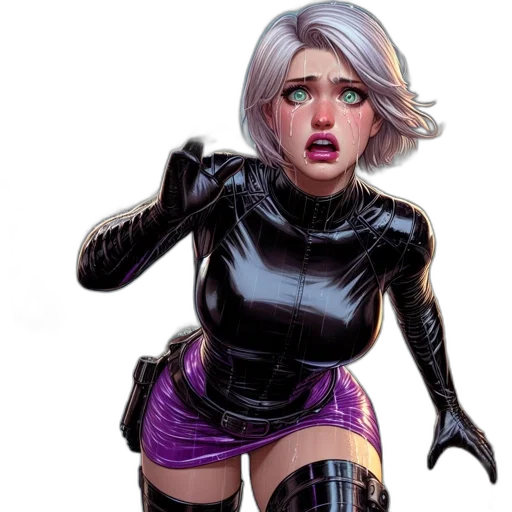 comic book art, concept art, cyberpunk, fantasy art transparent PNG cut-out