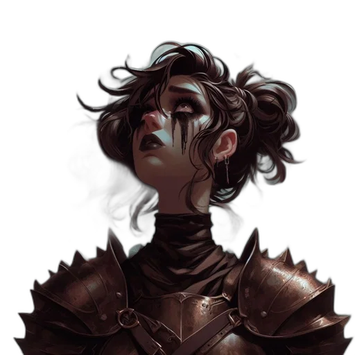 face, fantasy art, concept art, comic book art transparent PNG cut-out