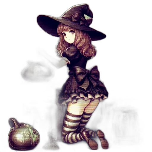 hat, dress, creature, fantasy art transparent PNG cut-out