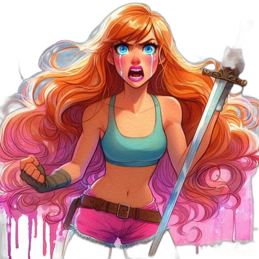 staff, sword, weapon, comic book art transparent PNG cut-out