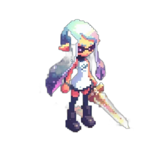 staff, weapon, sword, pixel art transparent PNG cut-out