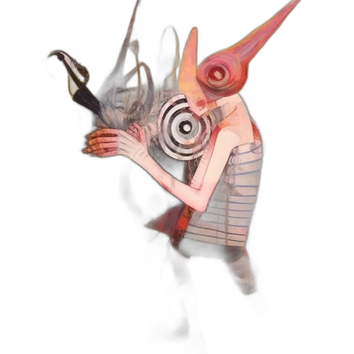 mask, creature, dragon, staff transparent PNG cut-out