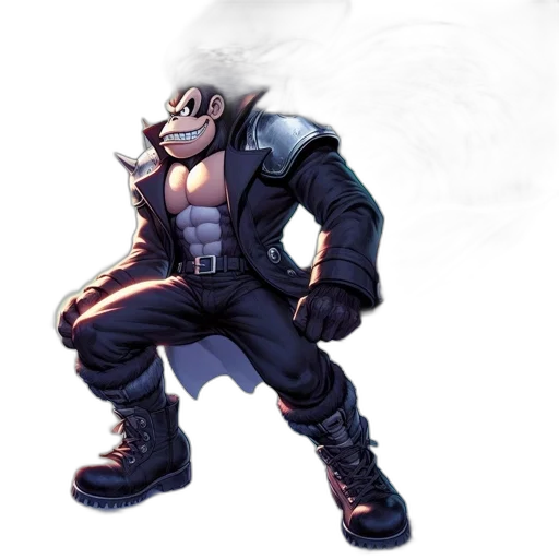 mask, jacket, weapon, staff transparent PNG cut-out