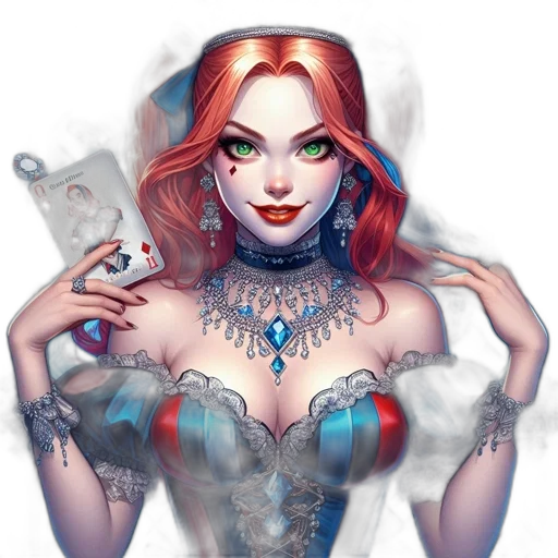jewelry, dress, face, fantasy art transparent PNG cut-out