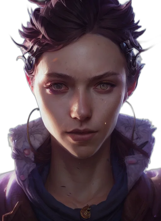 face, jacket, staff, jewelry transparent PNG cut-out