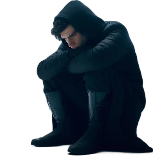 jacket, face, concept art, photorealistic transparent PNG cut-out