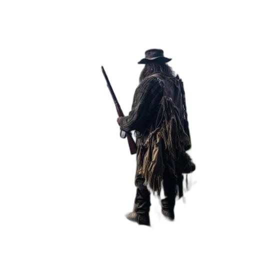 hat, staff, jacket, weapon transparent PNG cut-out
