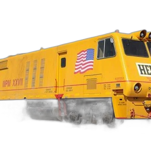 photorealistic, yellow, train, american transparent PNG cut-out