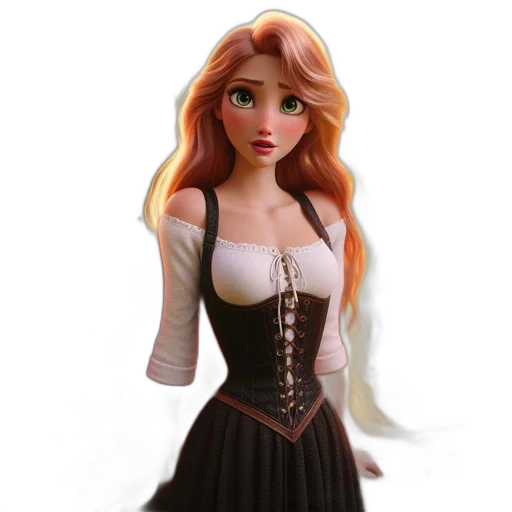 dress, 3d render, fantasy art, concept art transparent PNG cut-out