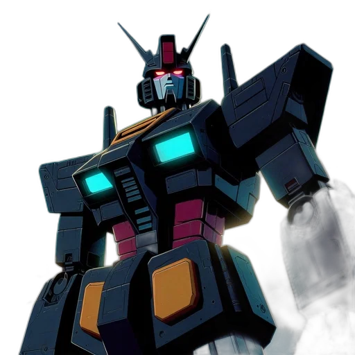 robot, weapon, concept art, 3d render transparent PNG cut-out