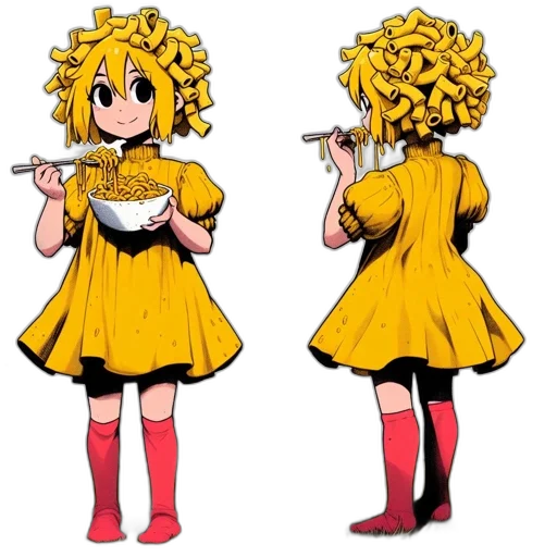 dress, crown, staff, hair transparent PNG cut-out