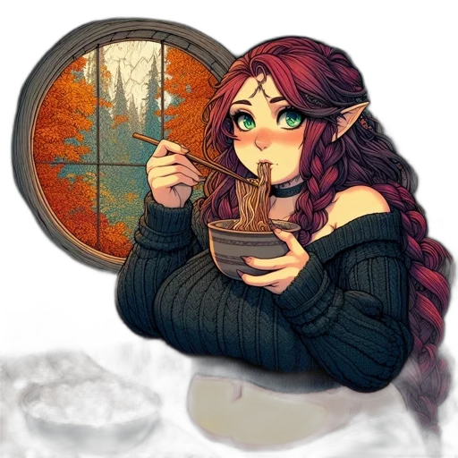 food, fantasy art, pixel art, watercolor transparent PNG cut-out