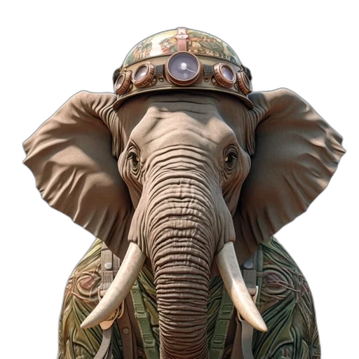animal, hat, staff, creature transparent PNG cut-out