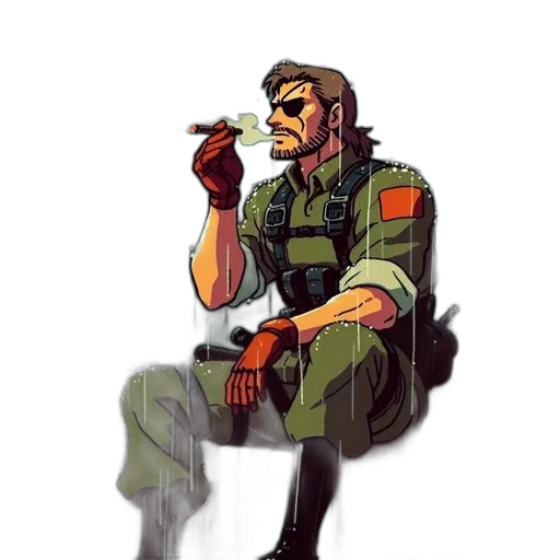 jacket, weapon, staff, concept art transparent PNG cut-out