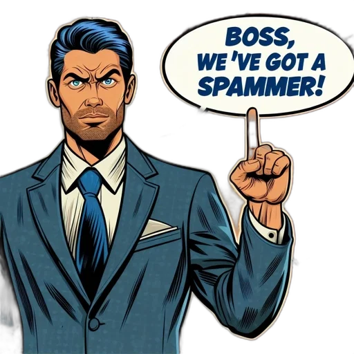 comic book art, cartoon, stern, man transparent PNG cut-out