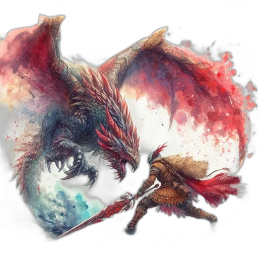 dragon, sword, weapon, fantasy art transparent PNG cut-out