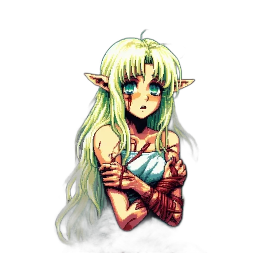 dragon, staff, mask, pixel art transparent PNG cut-out