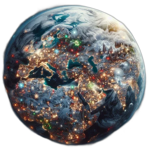 outer space, aerial, view, earth transparent PNG cut-out