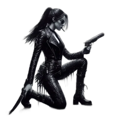 weapon, staff, sword, hair transparent PNG cut-out