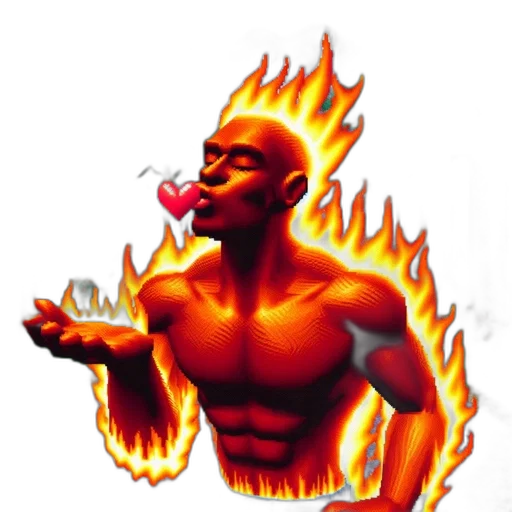 concept art, pixel art, comic book art, fire transparent PNG cut-out