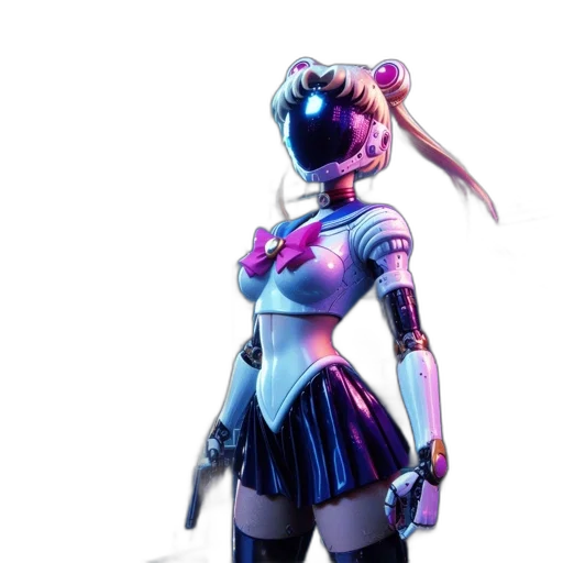 robot, weapon, dress, mask transparent PNG cut-out