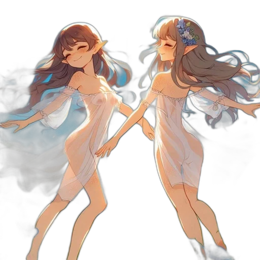 dress, concept art, anime, fantasy art transparent PNG cut-out